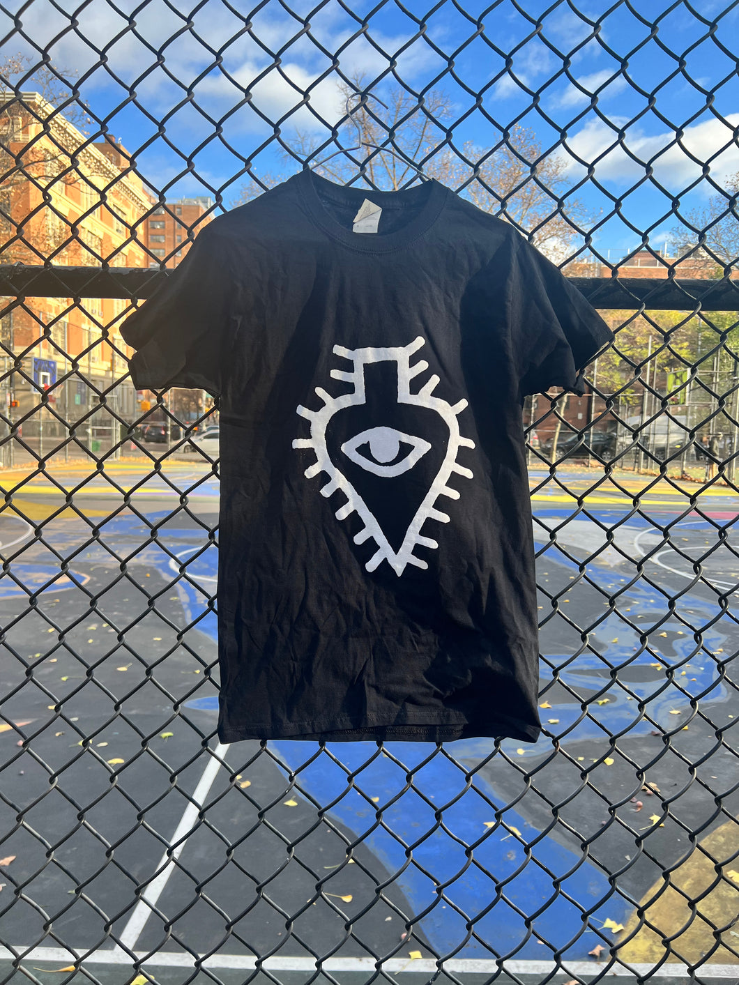 Black Screenprinted T-Shirt (in Small)