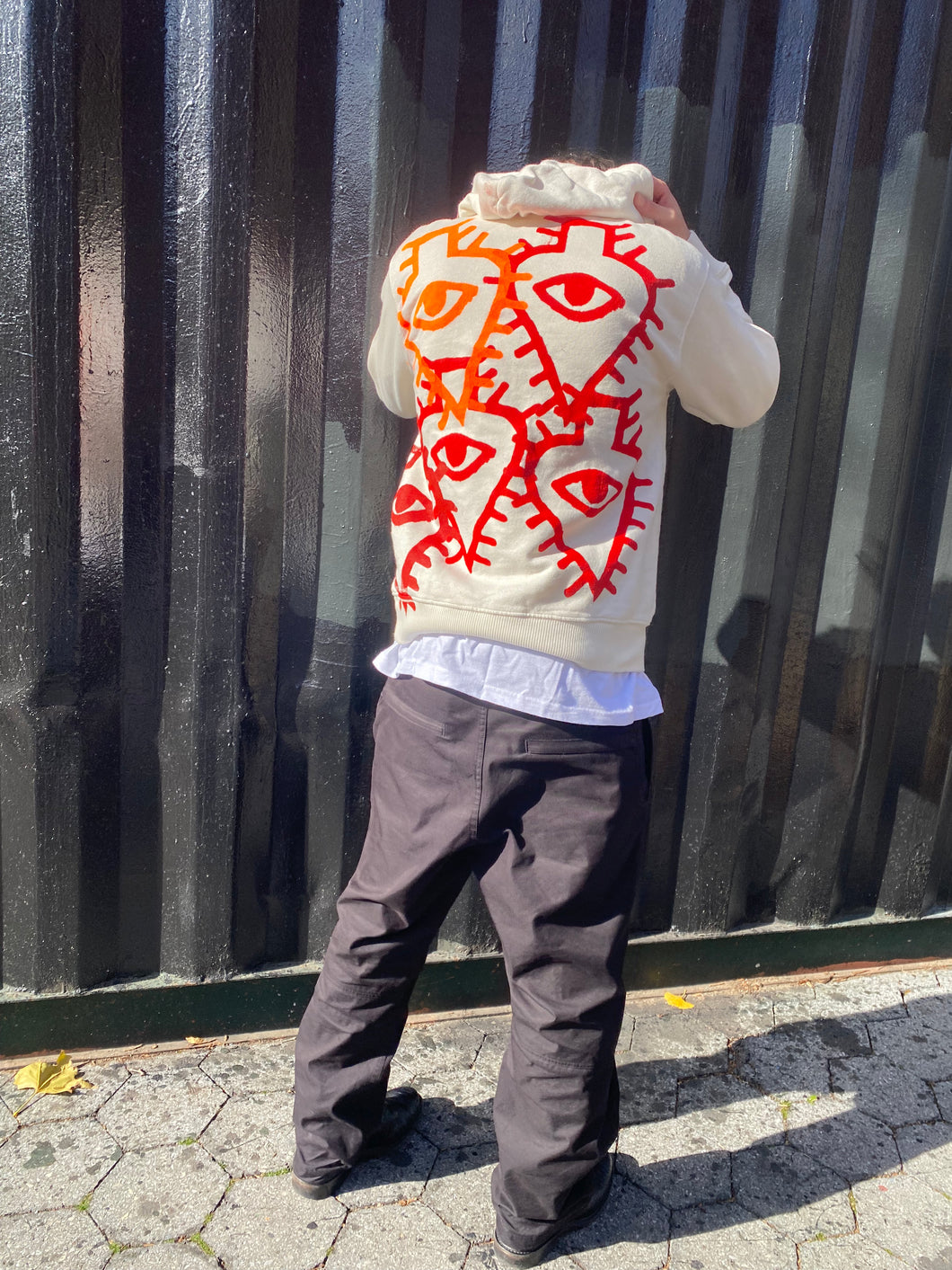 Luaka Bop Art Hoodie w/ Screenprinted Logos - XL