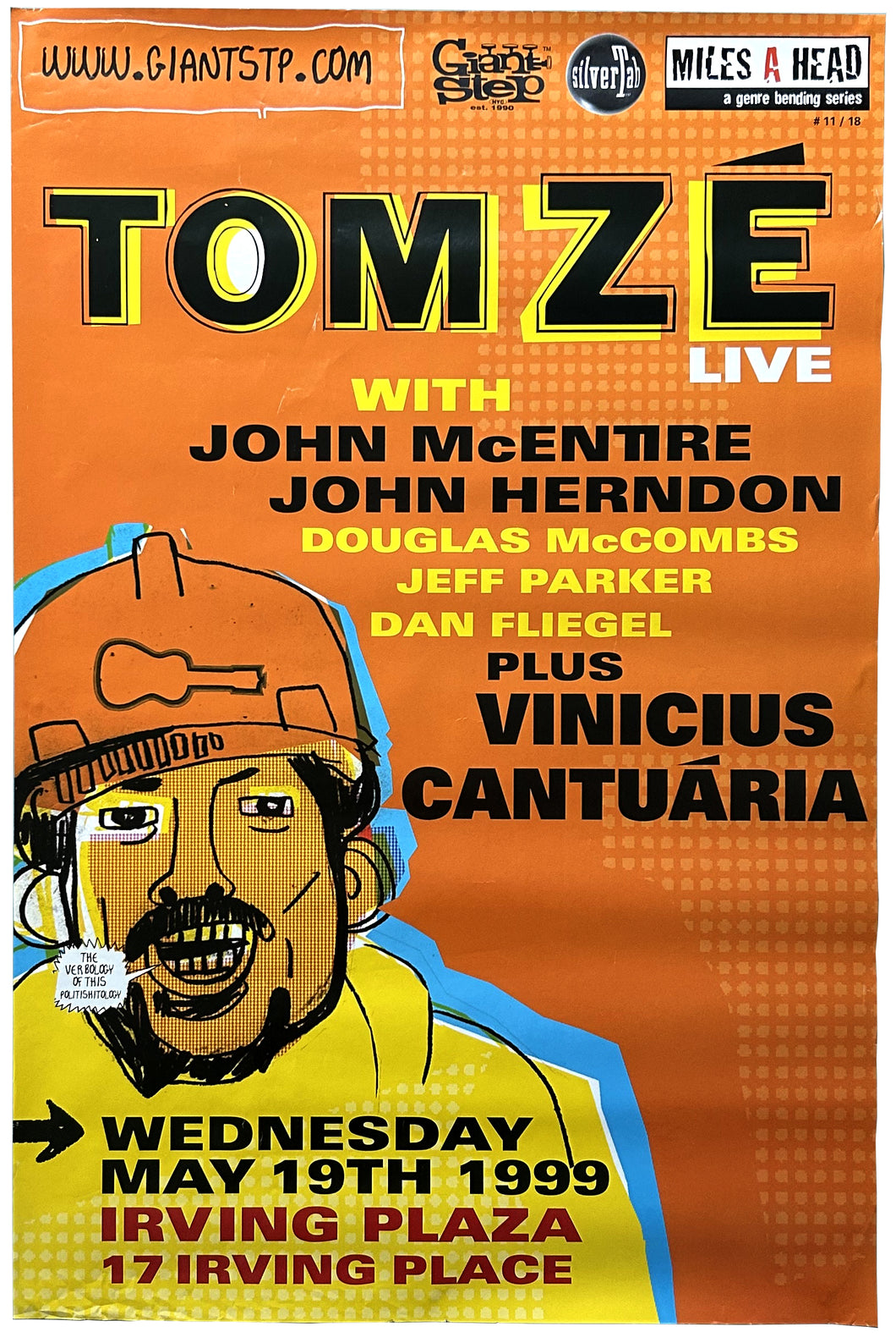 Vintage Tom Zé Live Poster