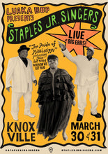Load image into Gallery viewer, Staples Live at Big Ears! Risograph Poster
